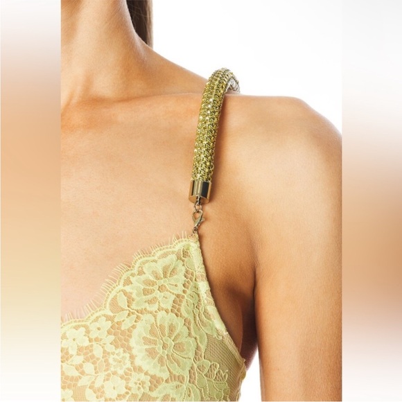 NWT Self-Portrait × Christopher Kane Lace Satin Crystal Embellished Maxi Dress 6 - Picture 2 of 14